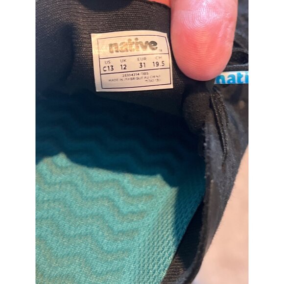 Native Kids Black Polka Dot Jefferson Shoes C13 Lightweight Casual Sneakers With - Picture 5 of 6